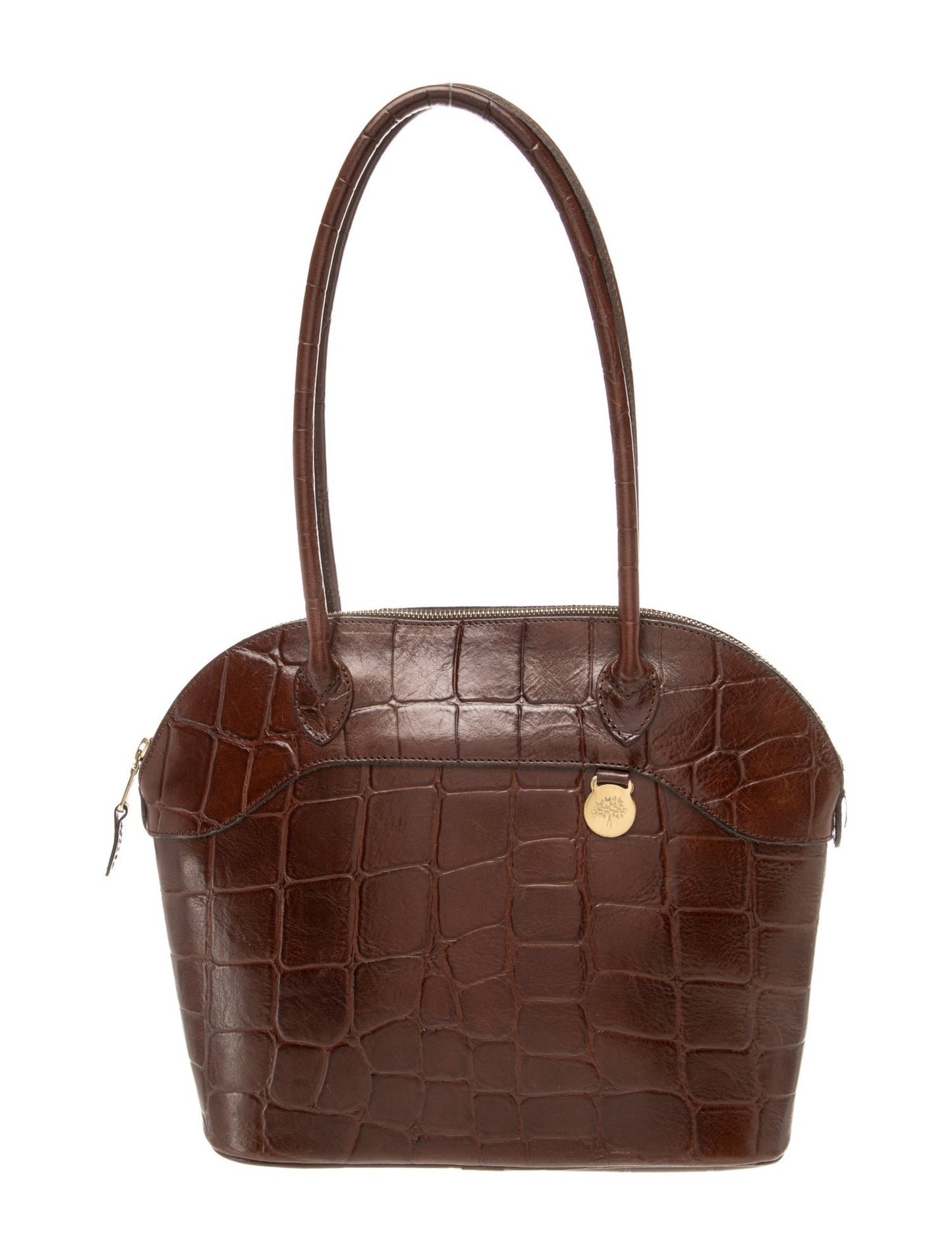 Mulberry Embossed Leather Shoulder Bag