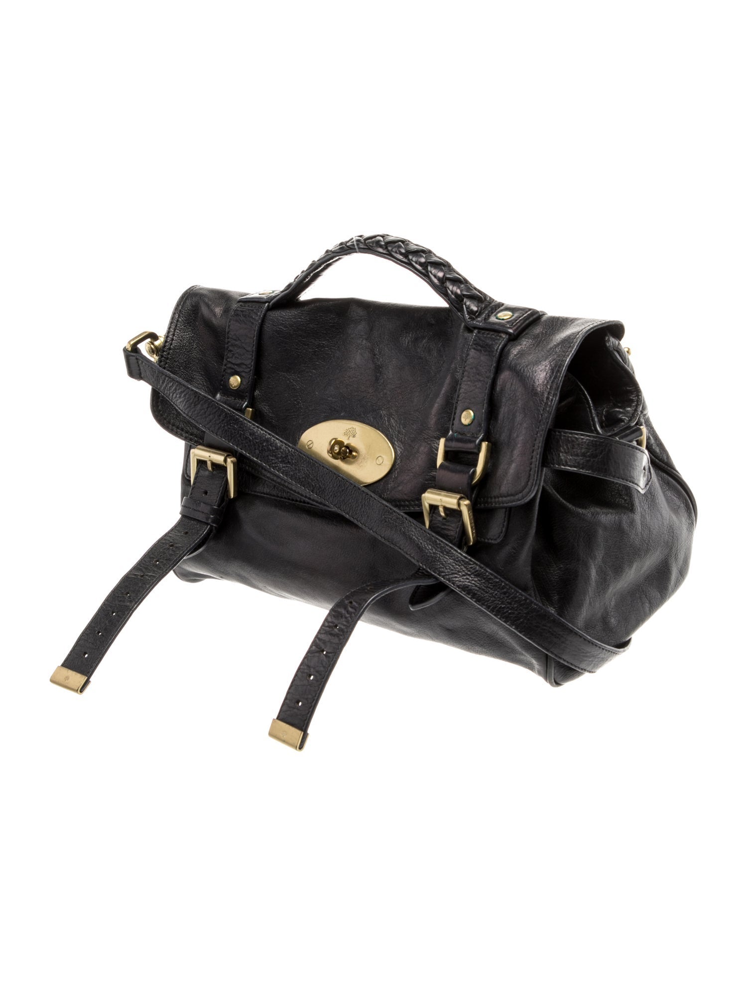 Mulberry Leather Top Handle Bag