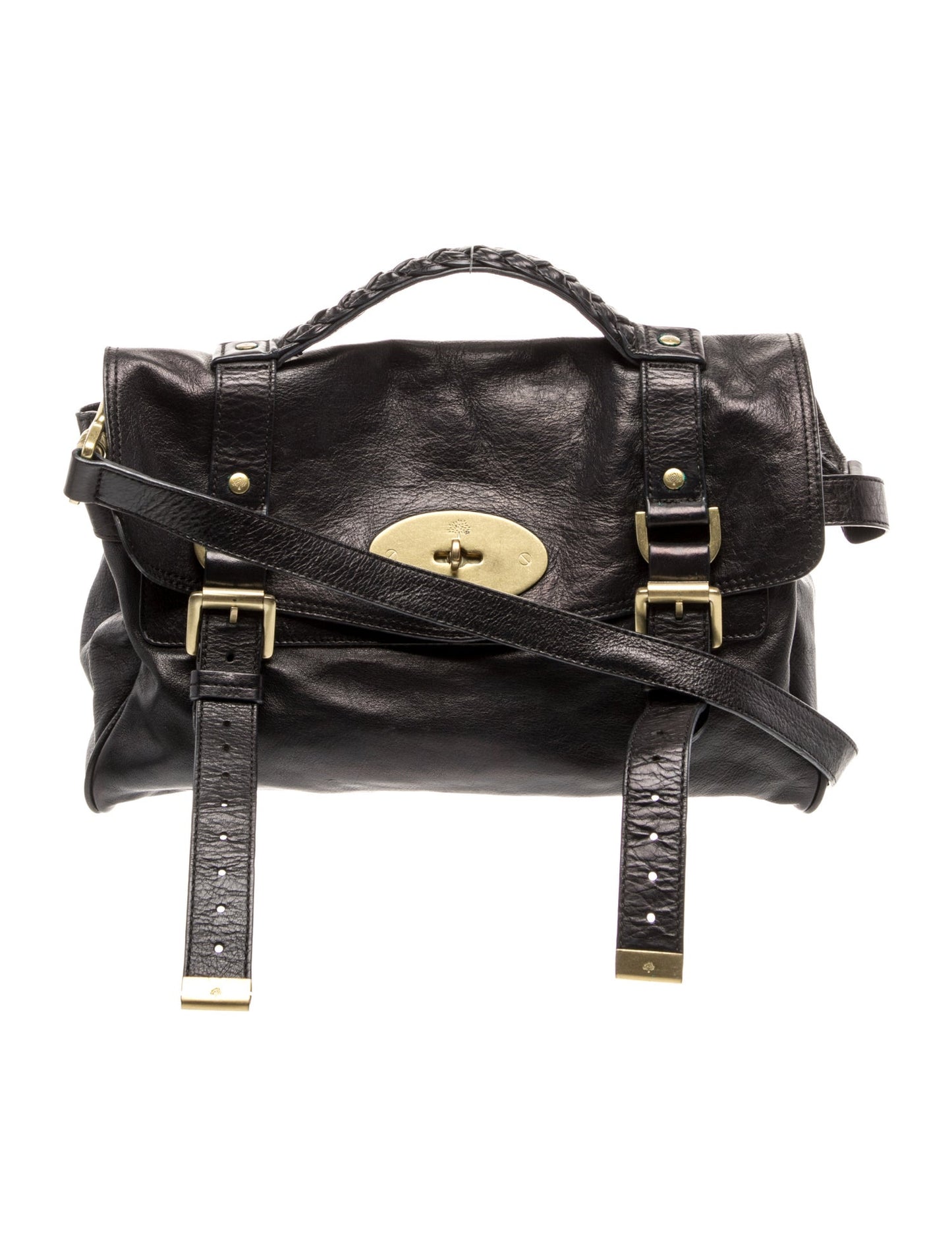 Mulberry Leather Top Handle Bag