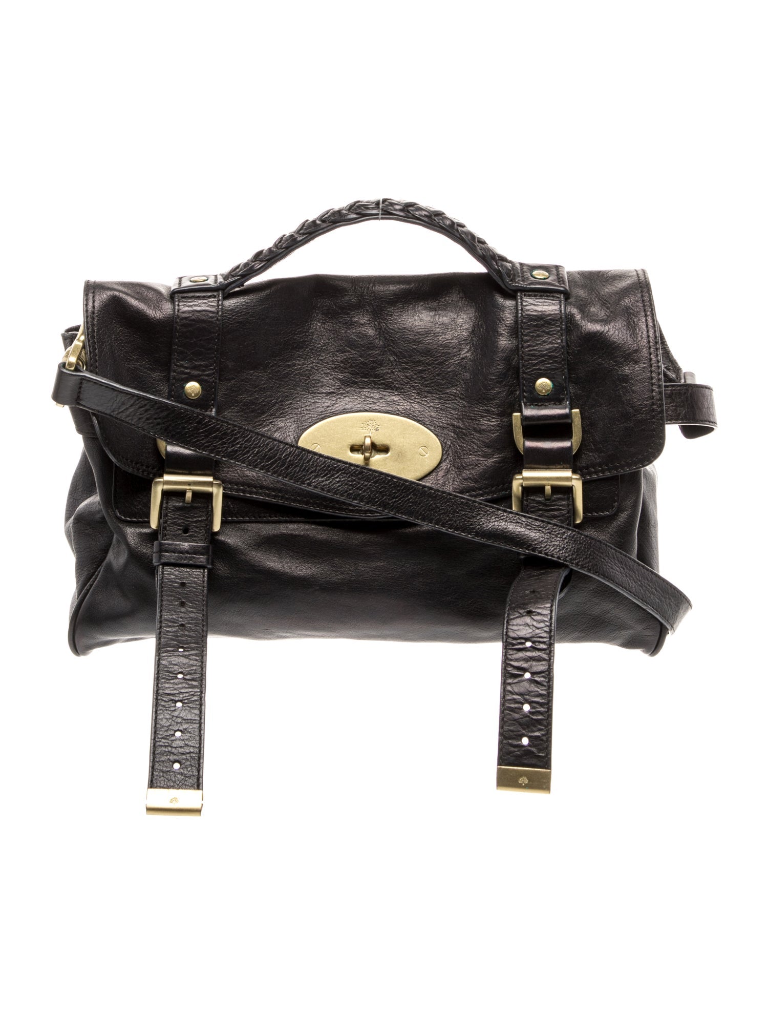 Mulberry Leather Top Handle Bag