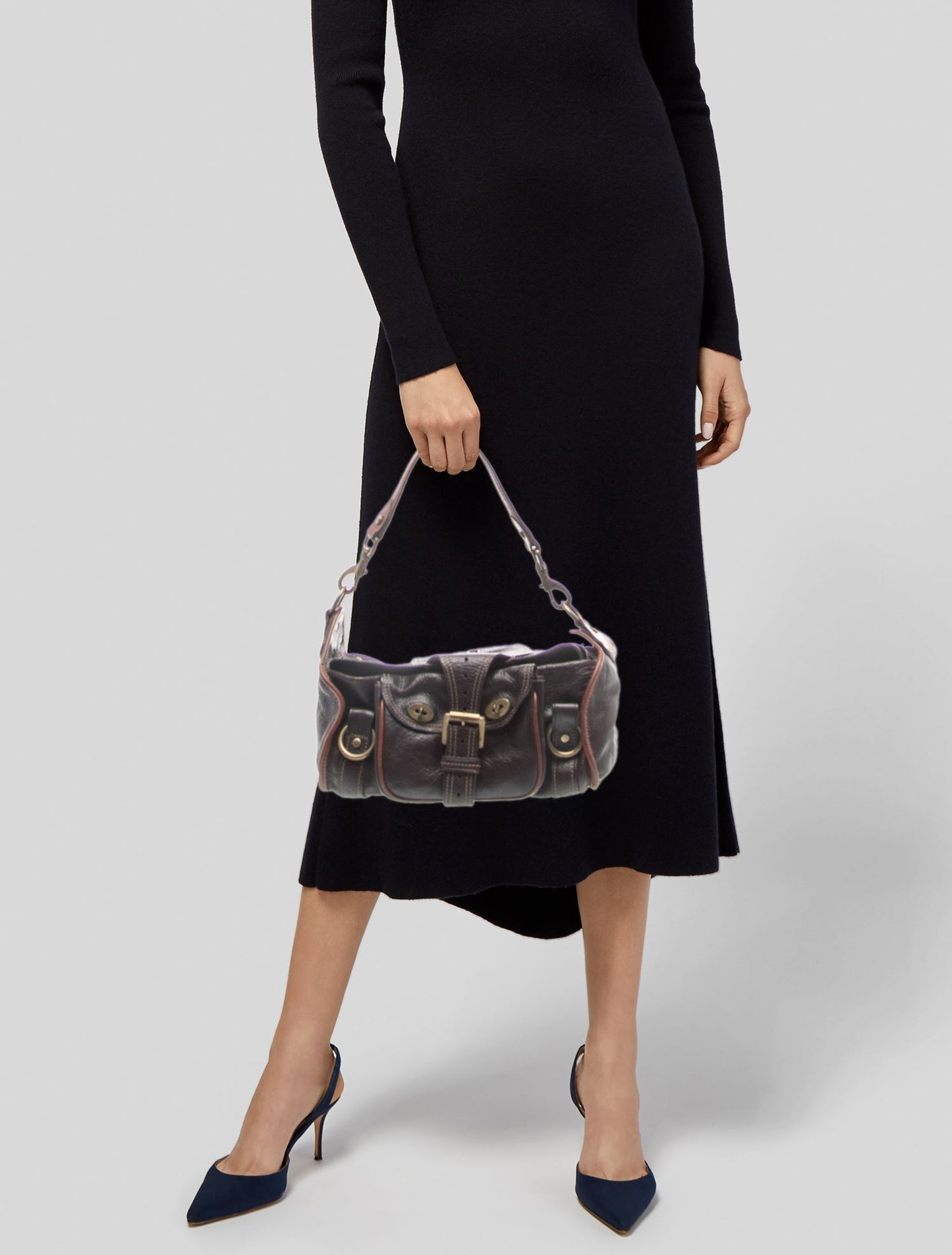 Mulberry Leather Top Handle Bag