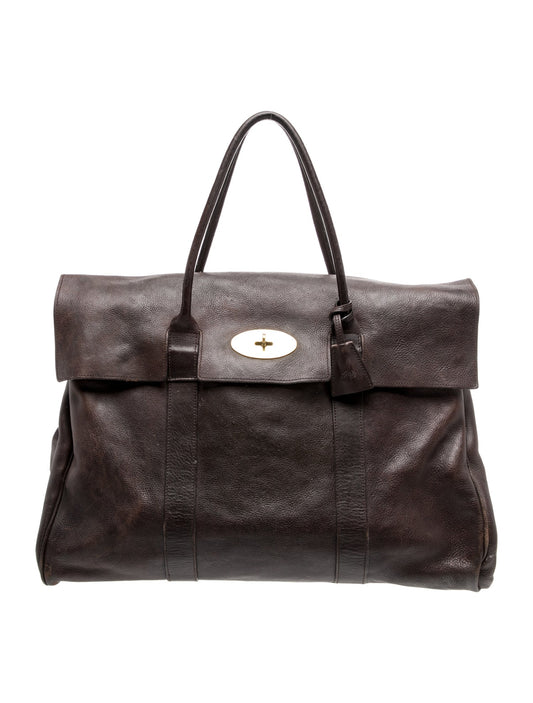 Mulberry Leather Weekender Bag