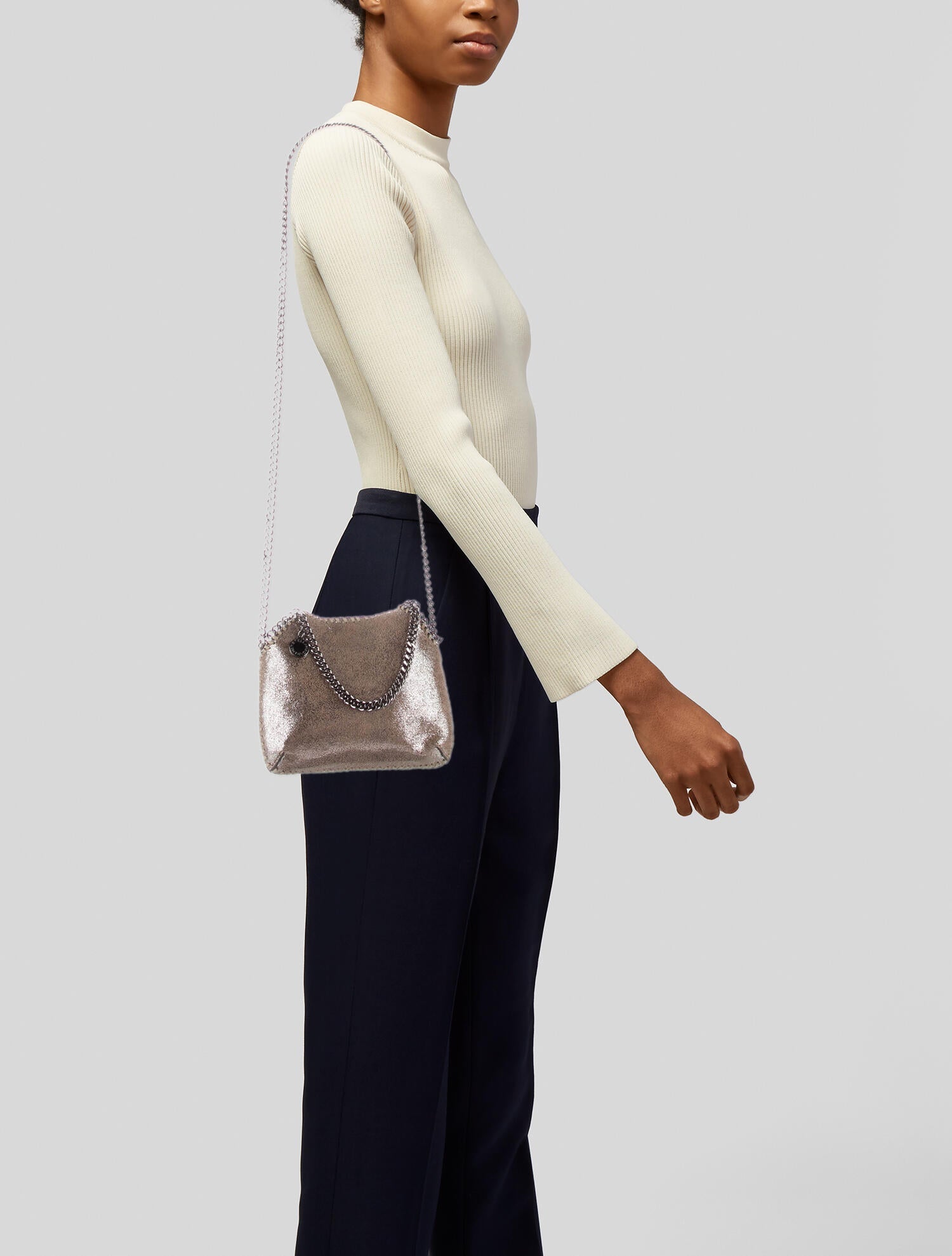 Stella McCartney Vegetarian Leather Chain-Link Handle Bag