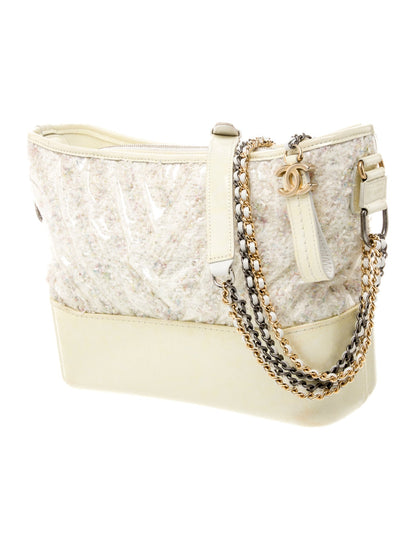 Chanel Medium PVC Chevron Gabrielle Tweed Hobo