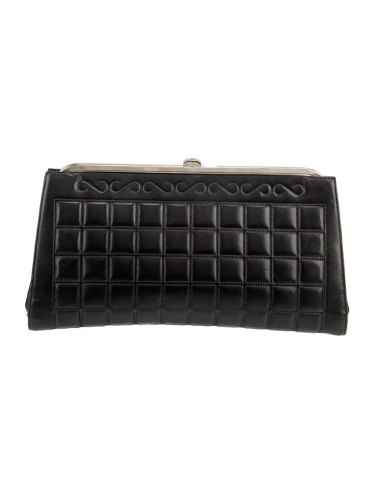 Chanel Leather Quilted Clutch