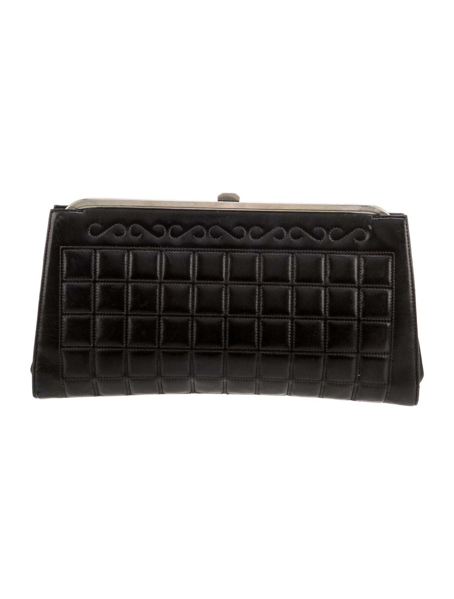 Chanel Leather Quilted Clutch