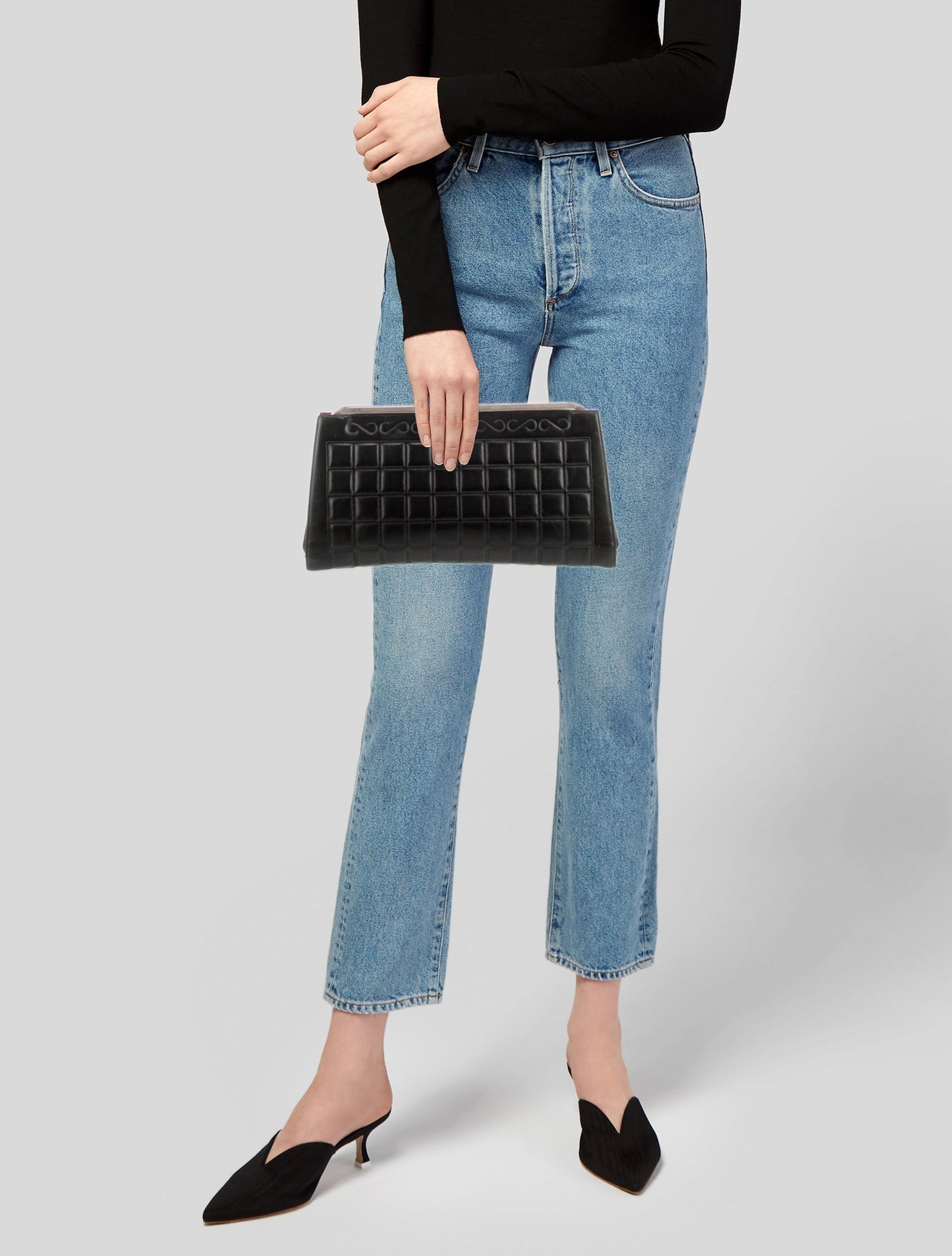 Chanel Leather Quilted Clutch