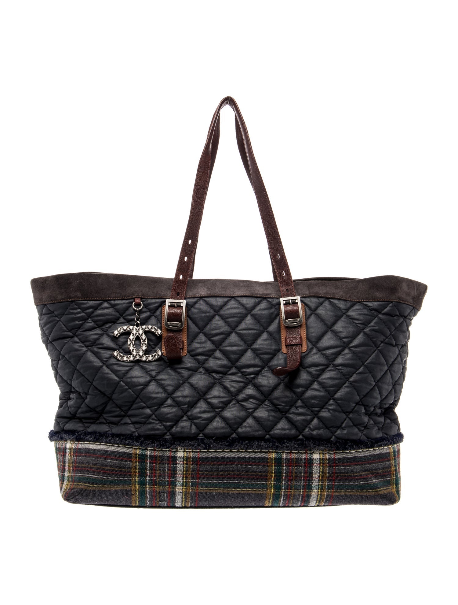 Chanel Paris-Edinburgh XL Plaid Tote