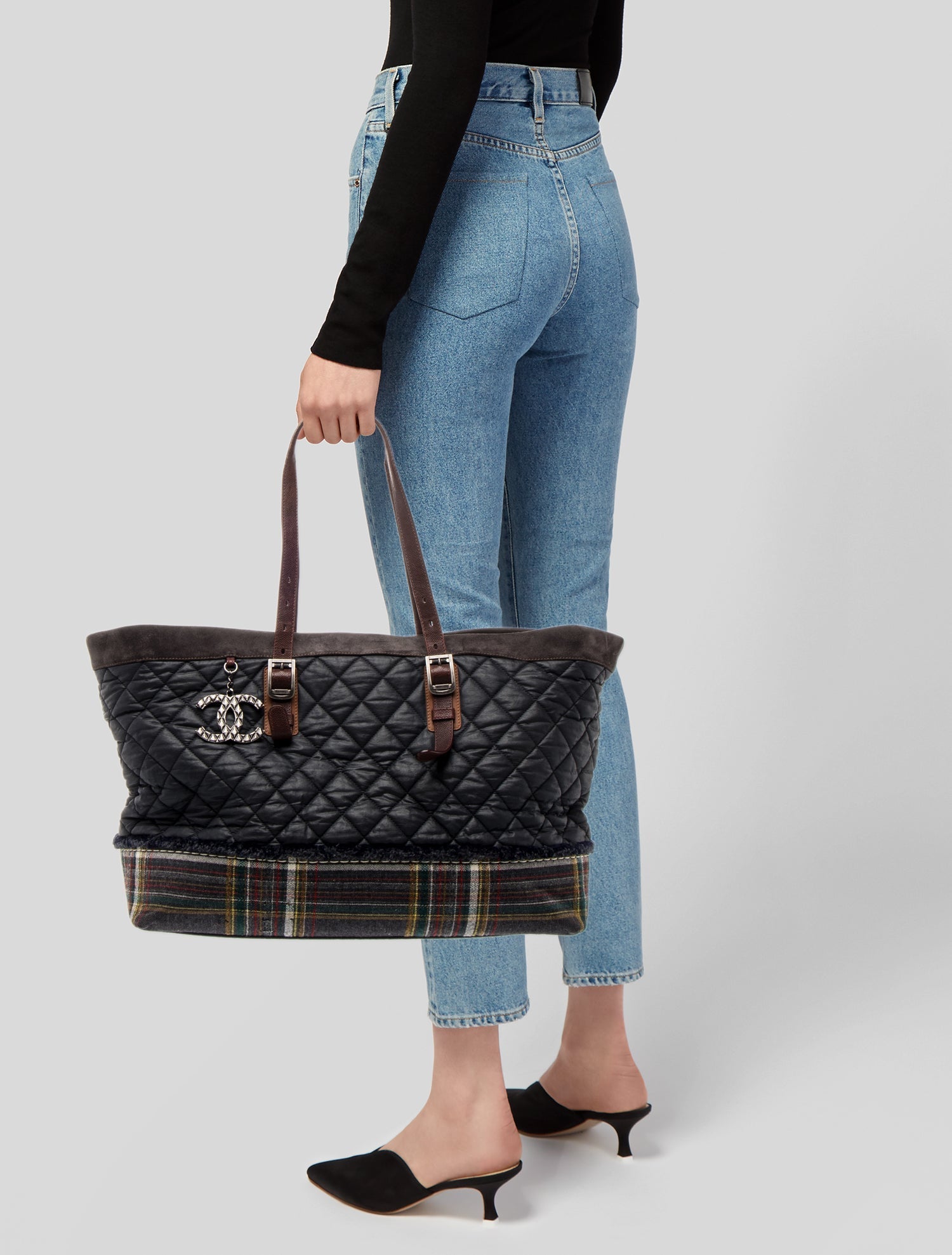 Chanel Paris-Edinburgh XL Plaid Tote