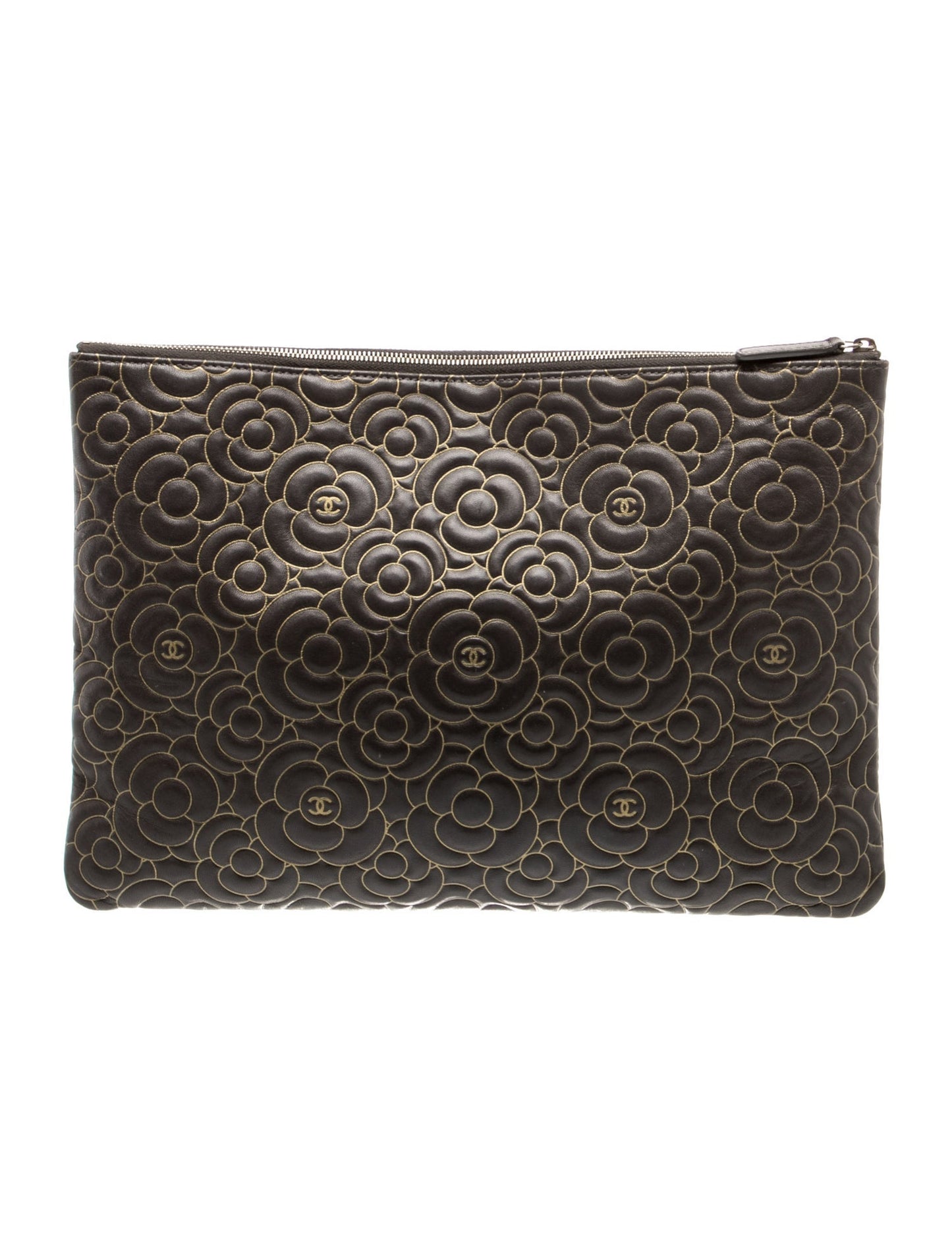Chanel Camellia Embossed O-Case