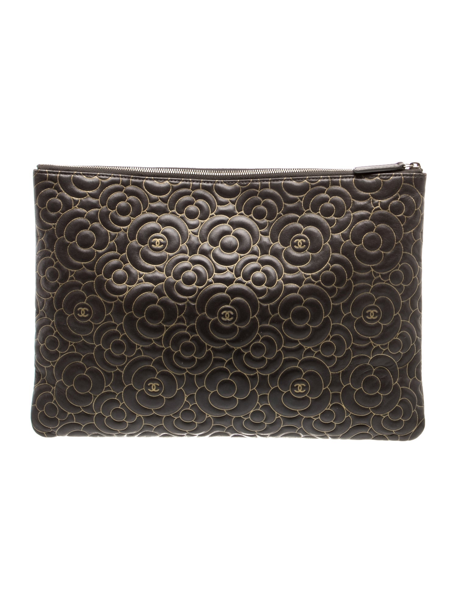 Chanel Camellia Embossed O-Case