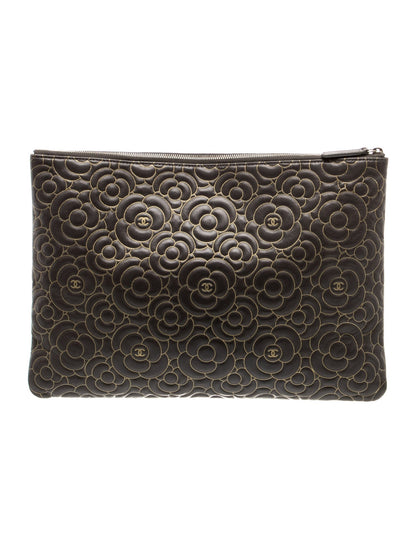 Chanel Camellia Embossed O-Case