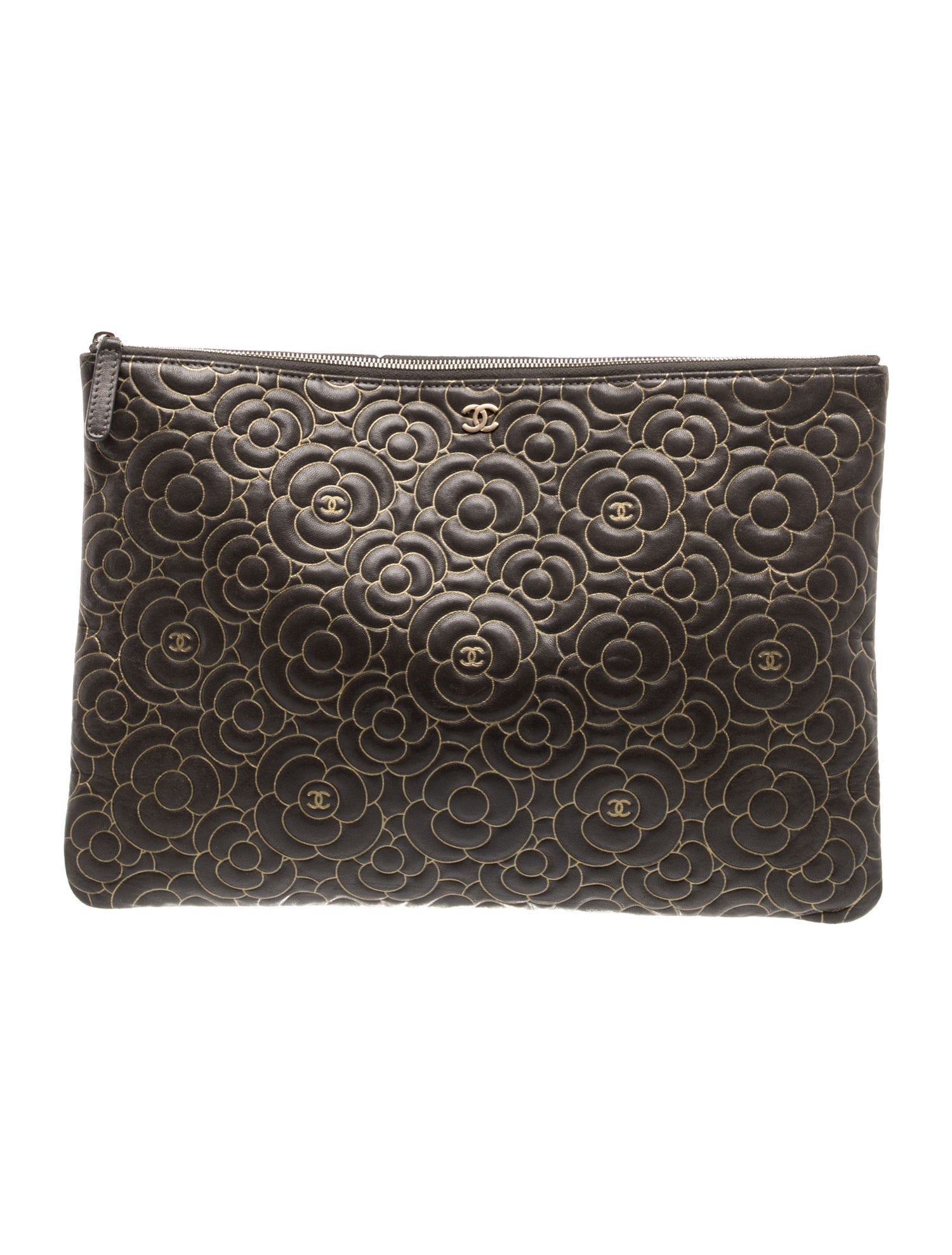 Chanel Camellia Embossed O-Case