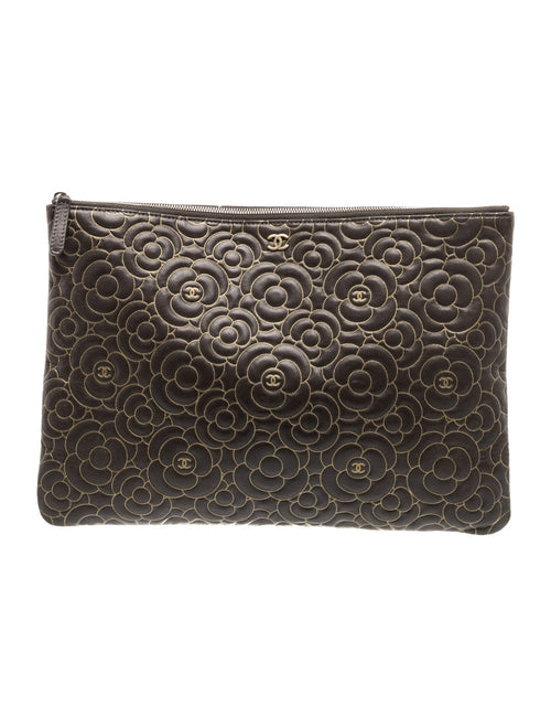Chanel Camellia Embossed O-Case
