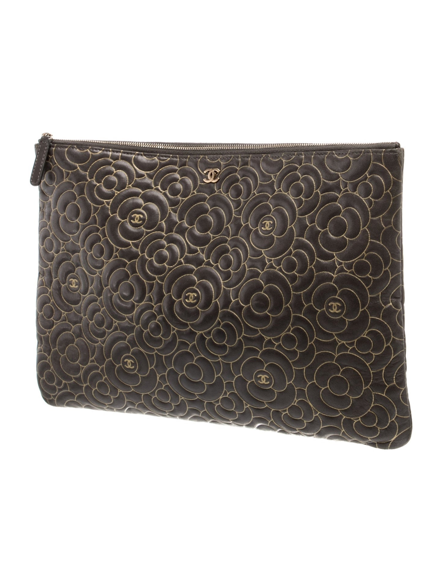 Chanel Camellia Embossed O-Case