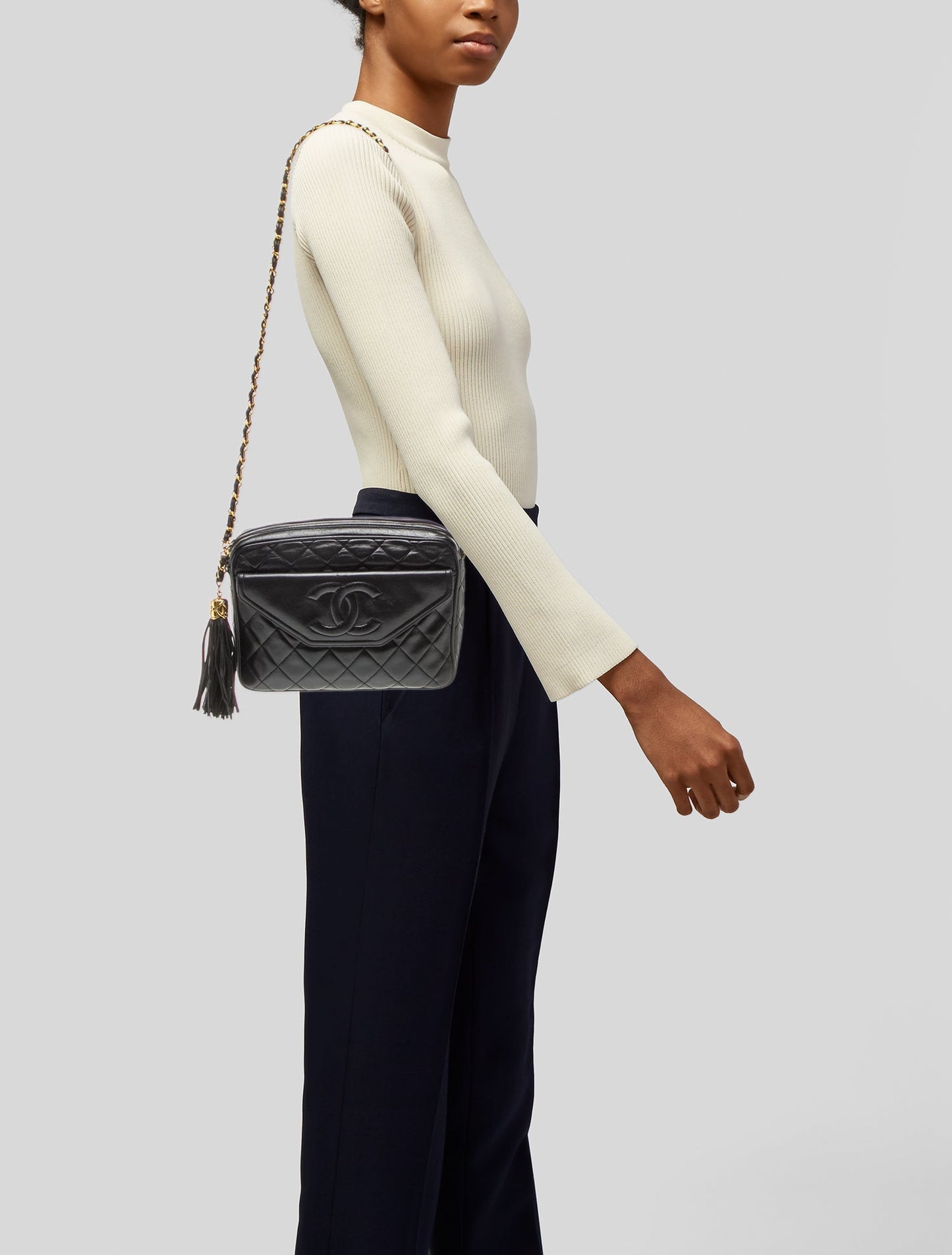 Chanel Quilted Tassel Camera Bag