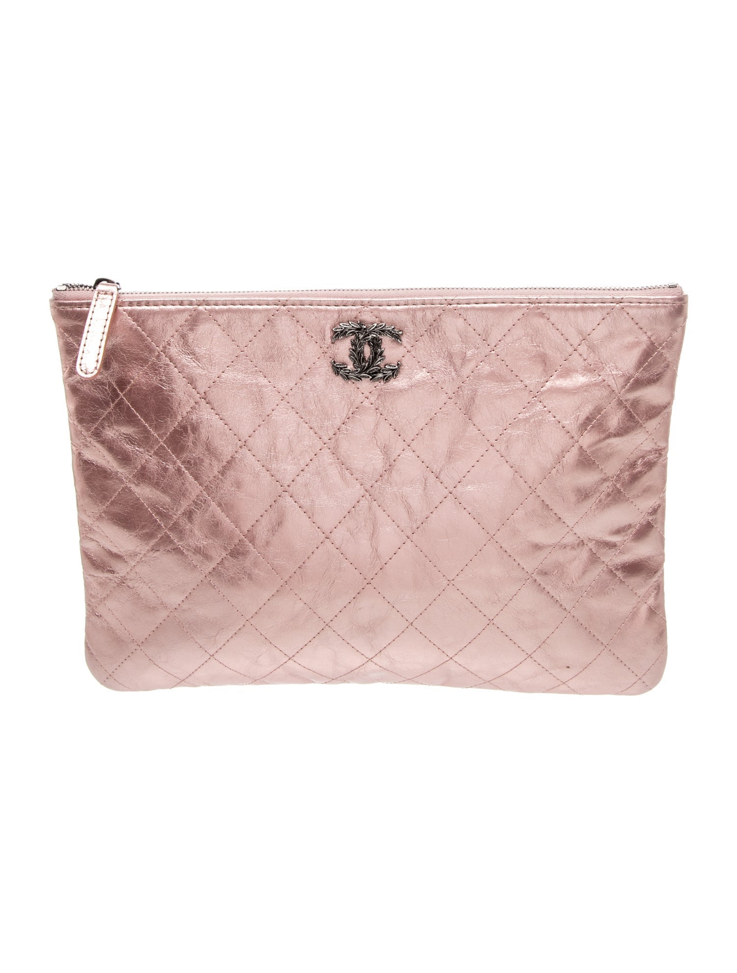 Chanel Metallic Quilted O-Case