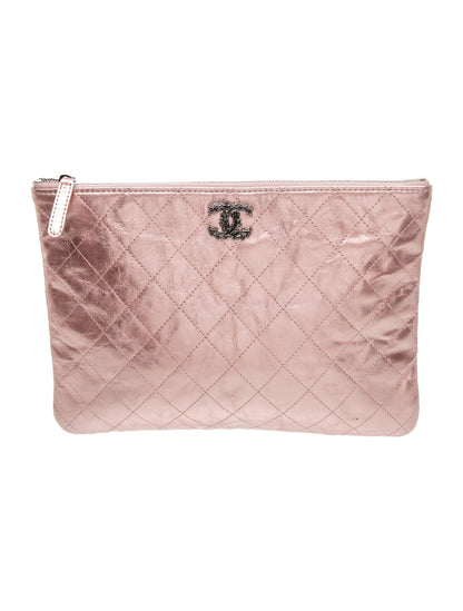 Chanel Metallic Quilted O-Case