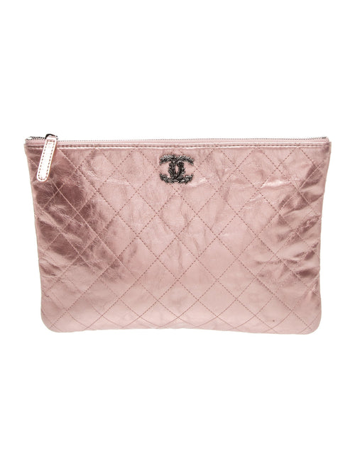 Chanel Metallic Quilted O-Case