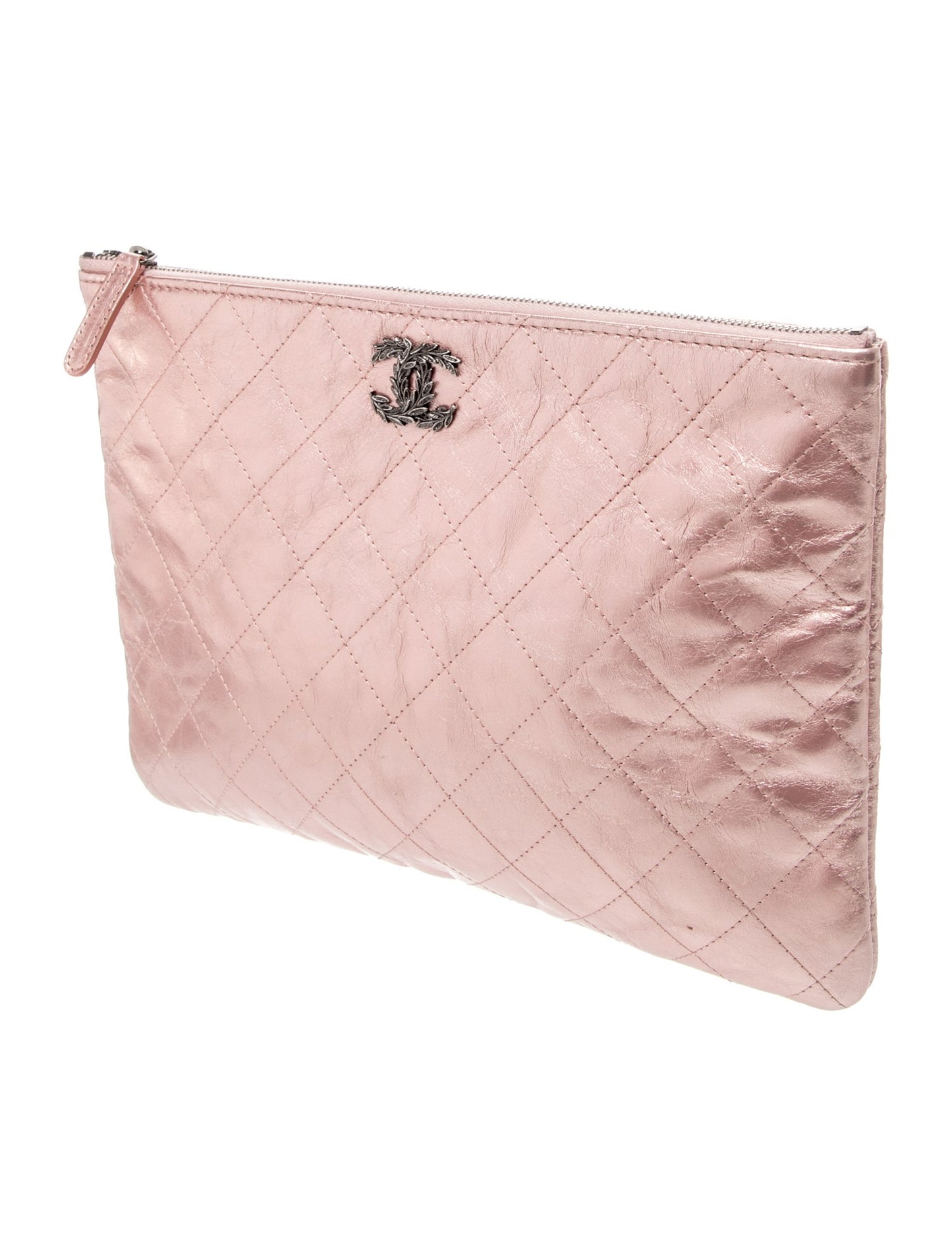 Chanel Metallic Quilted O-Case