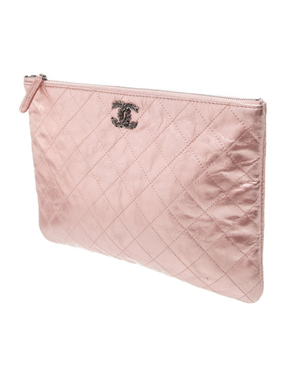 Chanel Metallic Quilted O-Case