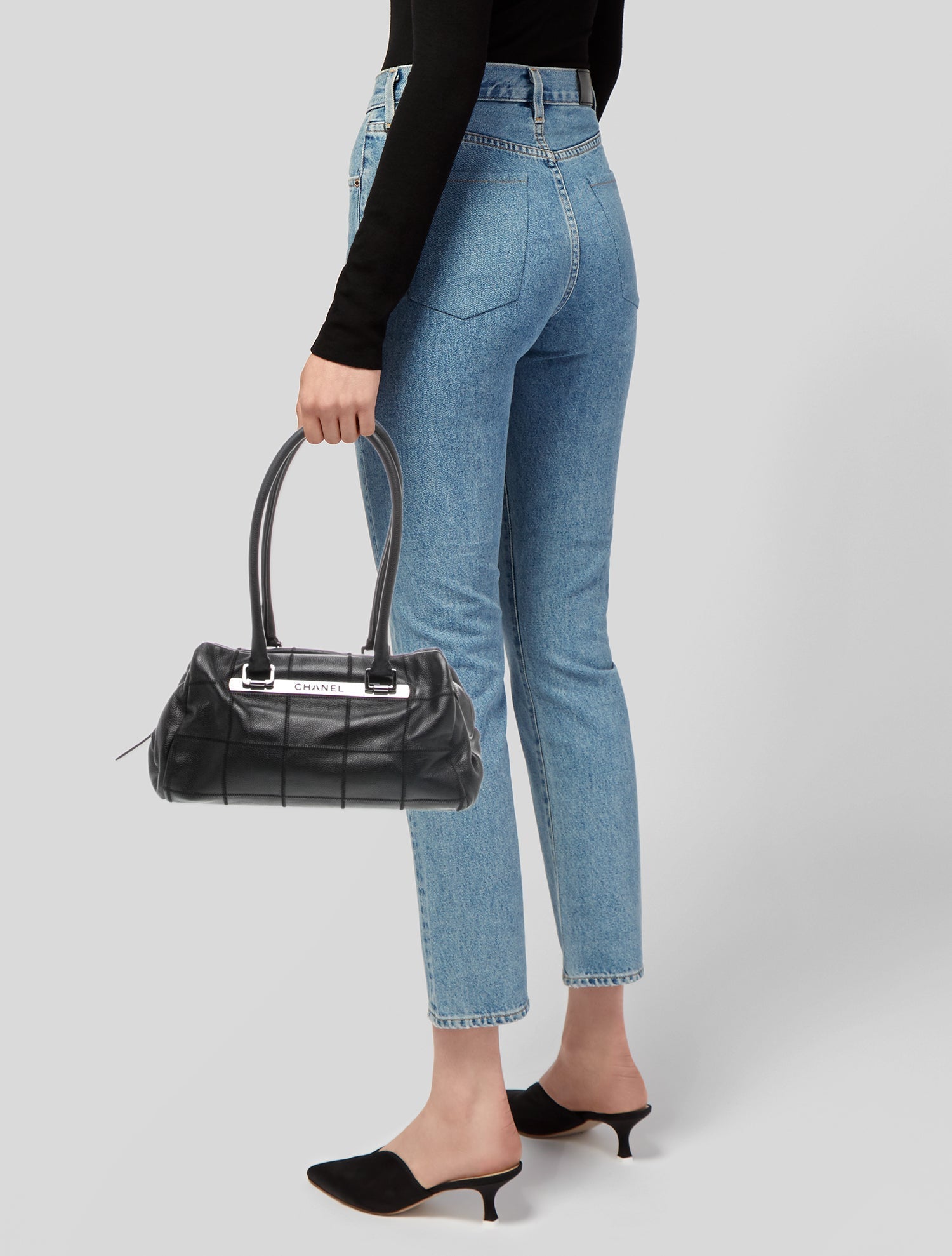 Chanel Square Stitch LAX Bowler Bag