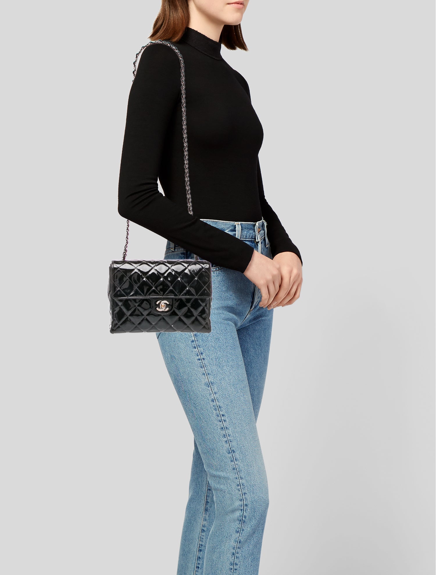 Chanel Patent Square Flap Bag