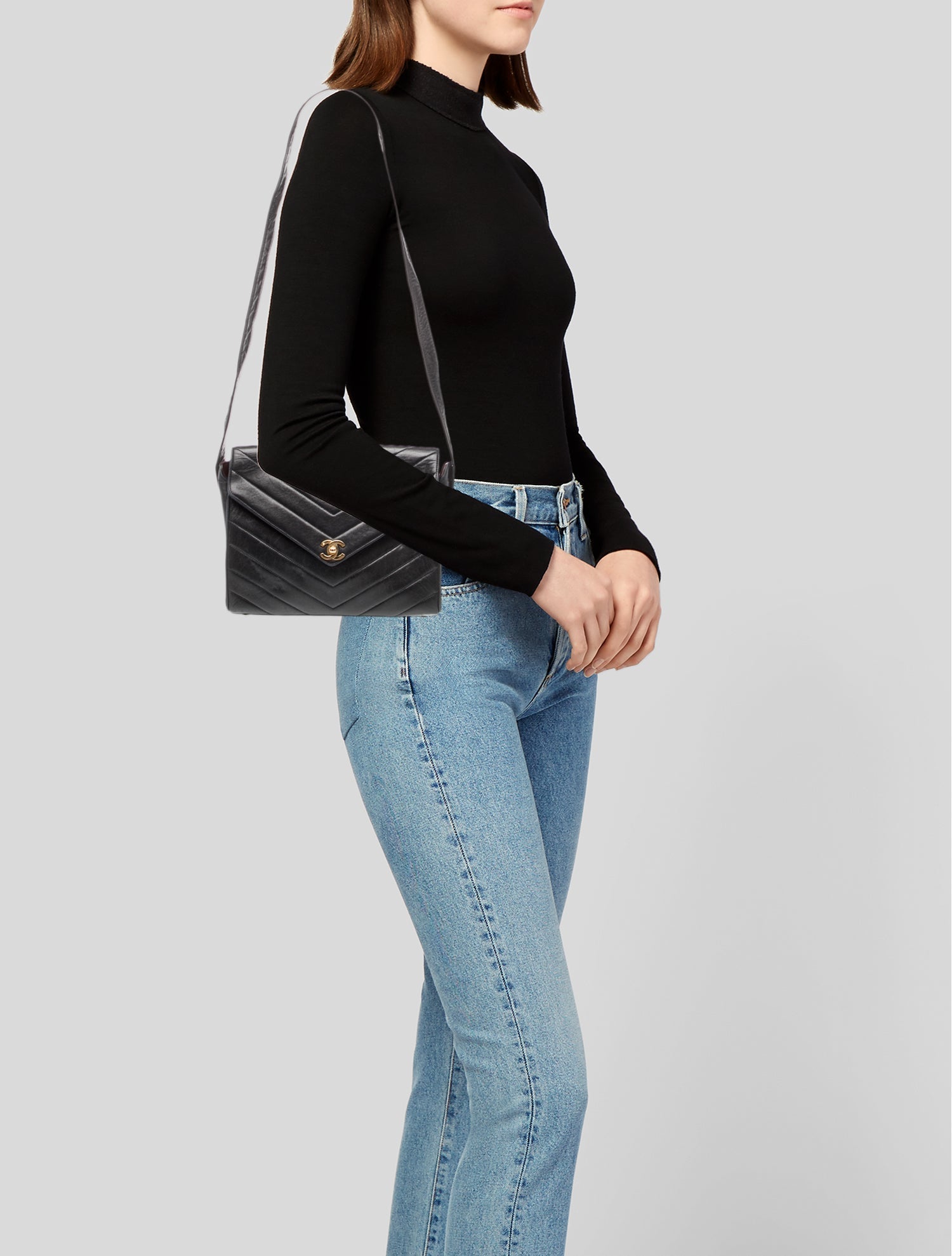 Chanel Vintage Chevron Flap Bag
