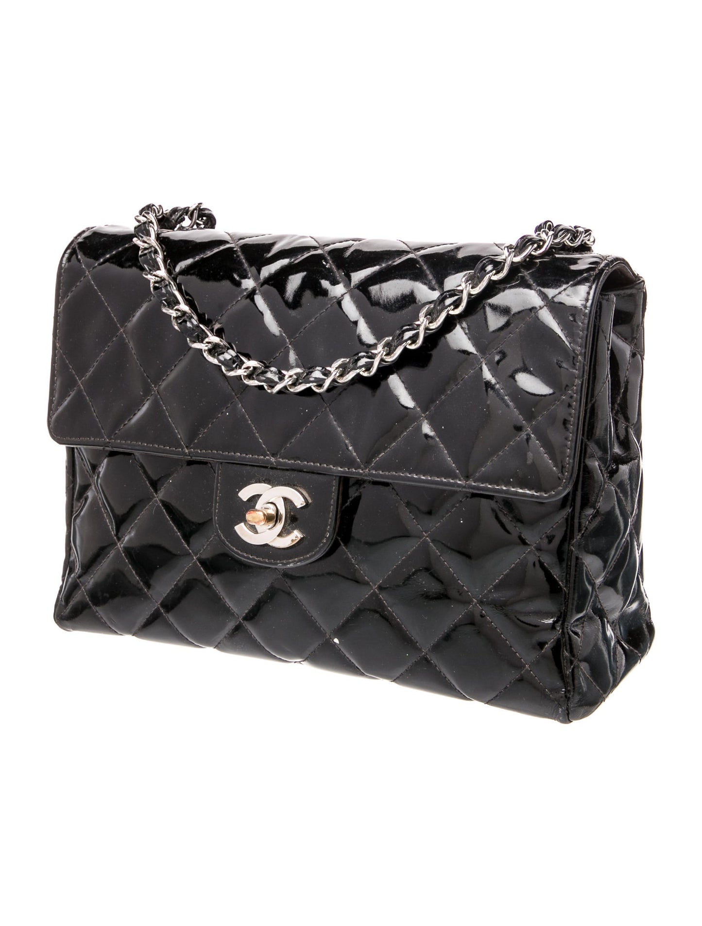 Chanel Patent Square Flap Bag