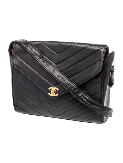 Chanel Vintage Chevron Flap Bag