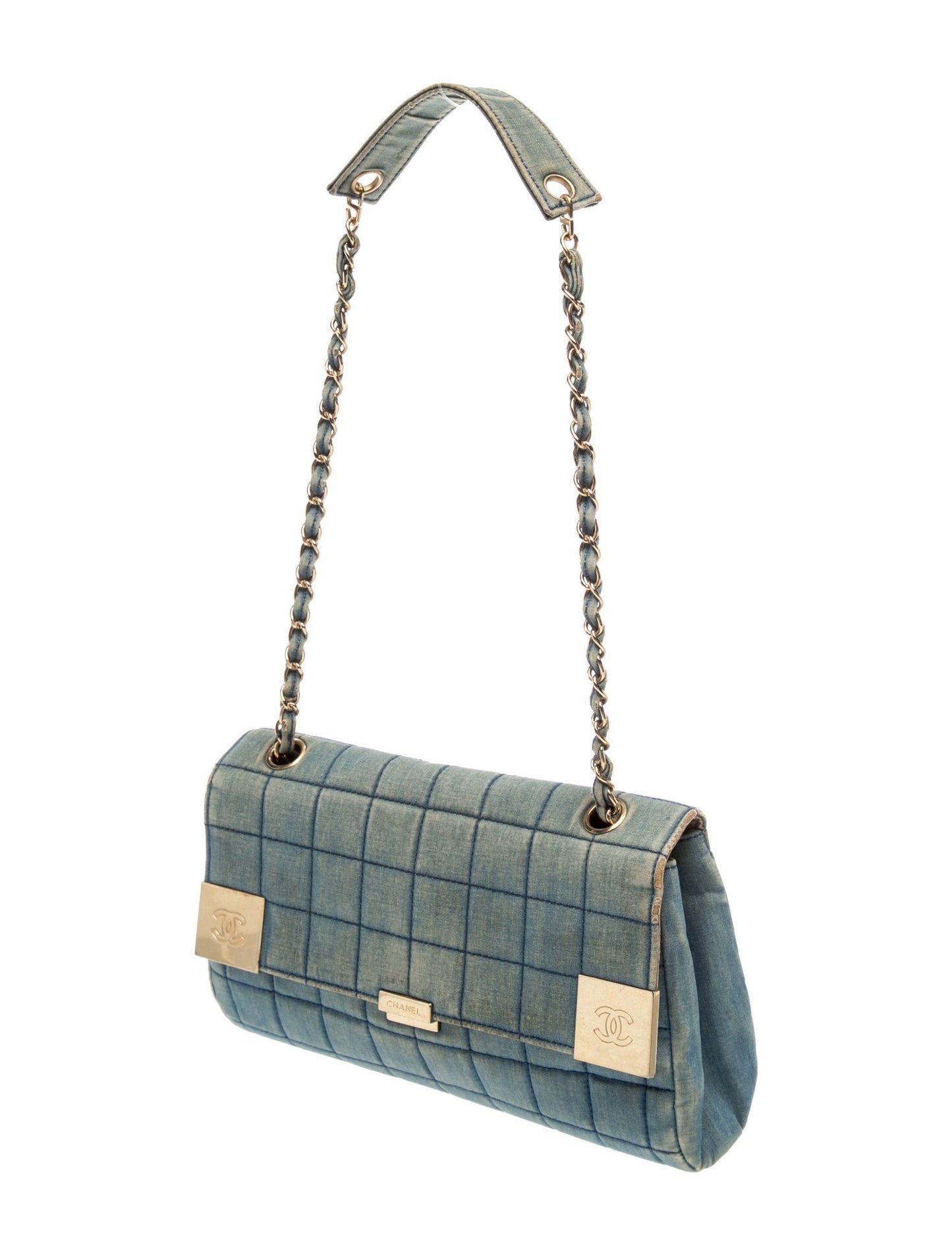 Chanel Denim Chocolate Bar Flap Bag