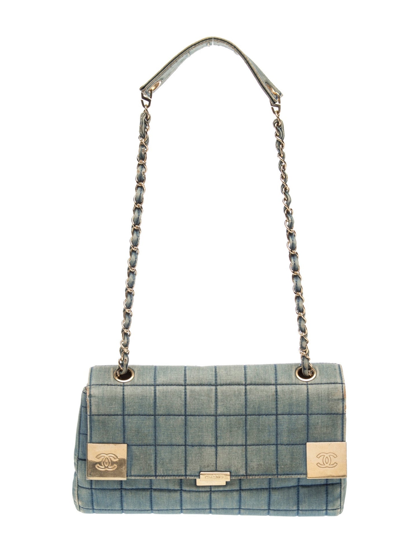 Chanel Denim Chocolate Bar Flap Bag