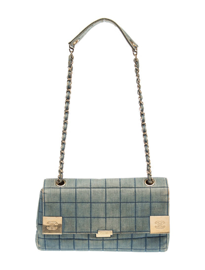 Chanel Denim Chocolate Bar Flap Bag