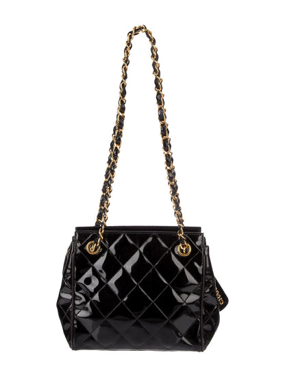 Chanel Mini Patent Quilted Tote