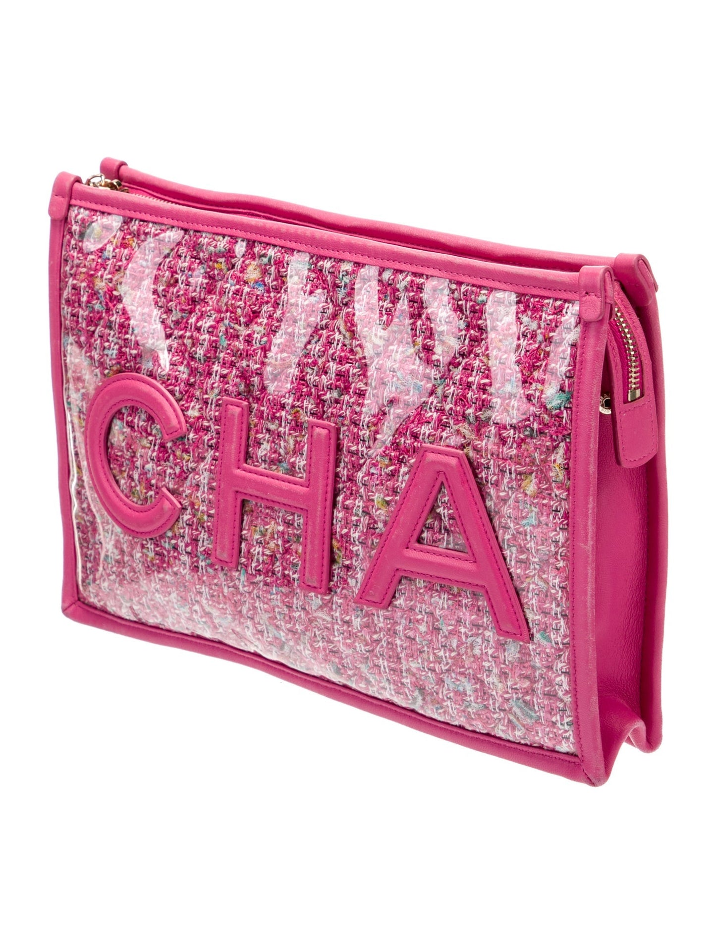 Chanel Tweed PVC Pouch