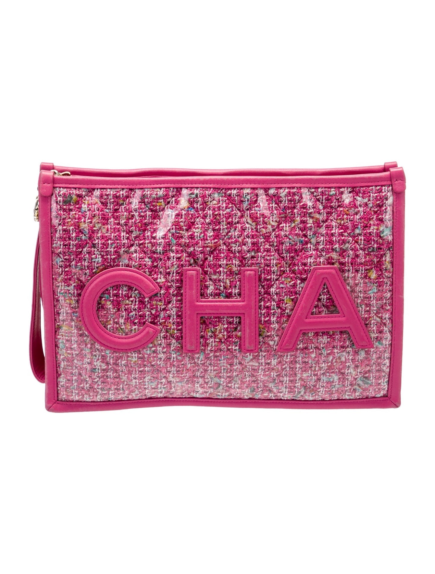 Chanel Tweed PVC Pouch