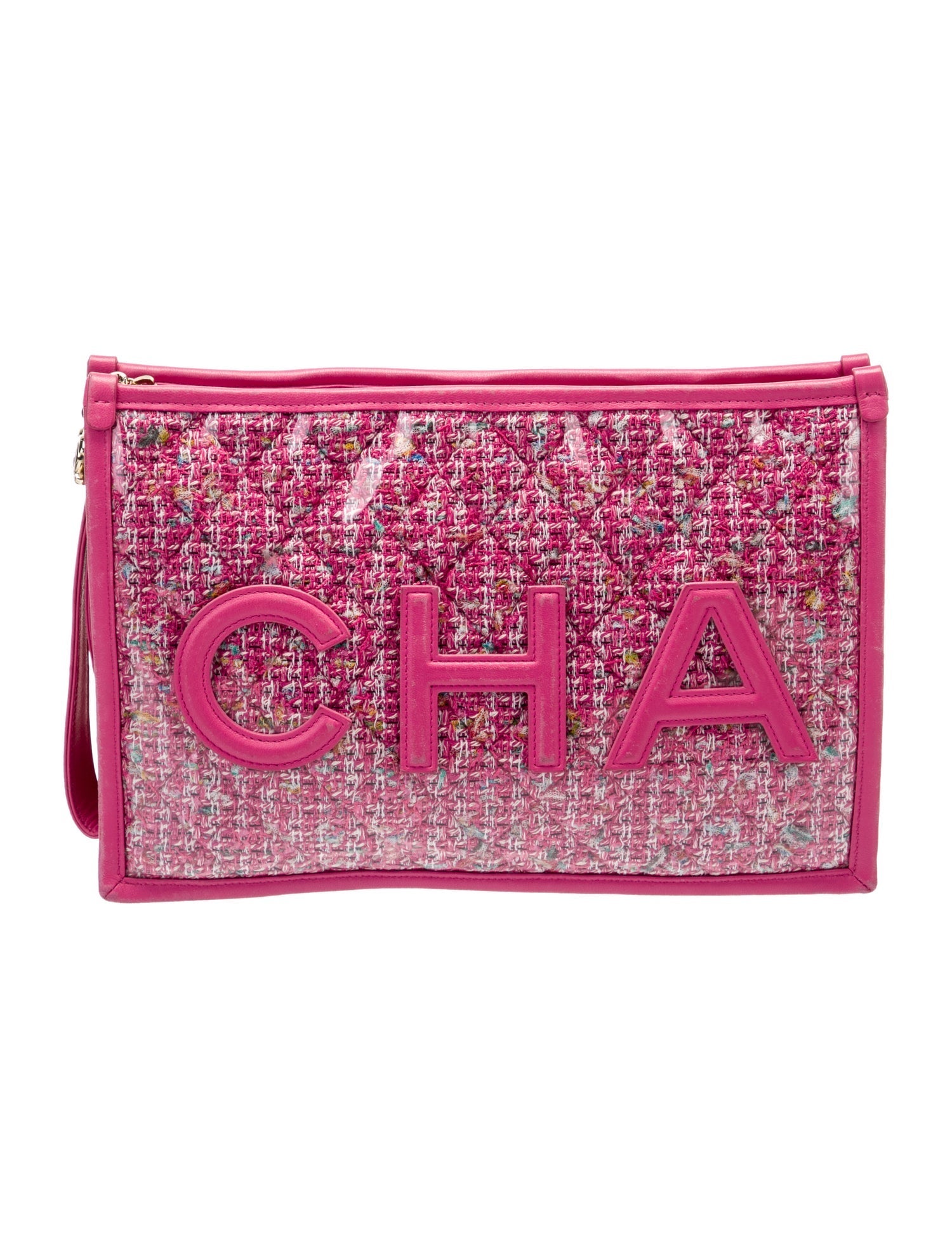Chanel Tweed PVC Pouch