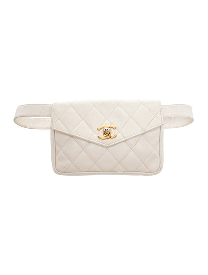 Chanel Quilted Caviar Leather CC Waist Bag