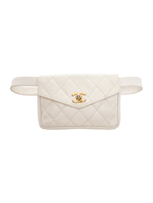 Chanel Quilted Caviar Leather CC Waist Bag