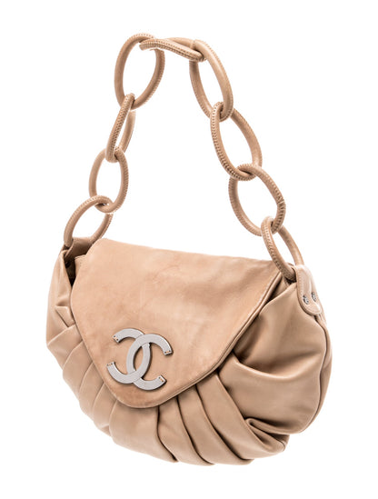 Chanel Pleated CC Rings Shoulder Bag