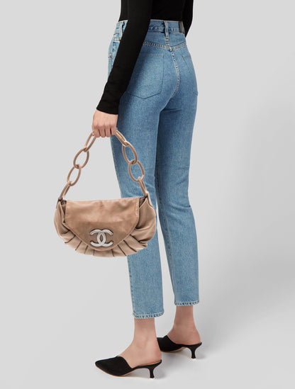 Chanel Pleated CC Rings Shoulder Bag