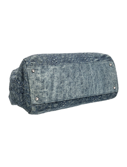 Chanel Denim Camellia Just Mademoiselle Bowler