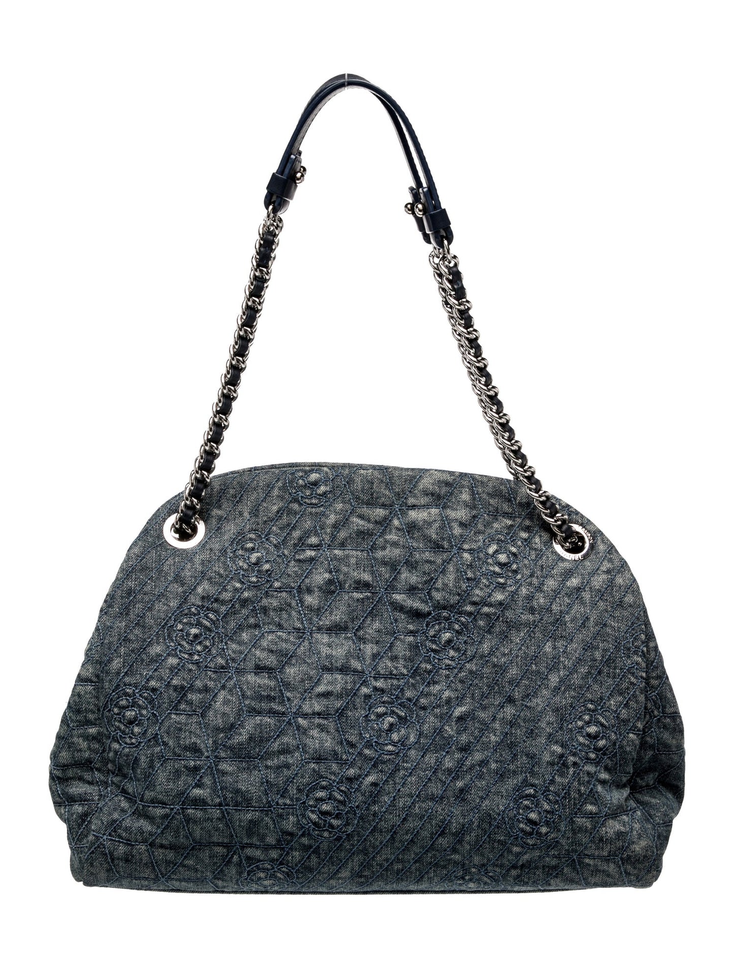 Chanel Denim Camellia Just Mademoiselle Bowler