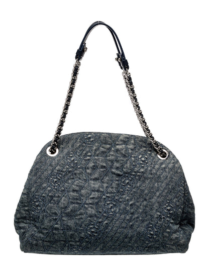 Chanel Denim Camellia Just Mademoiselle Bowler