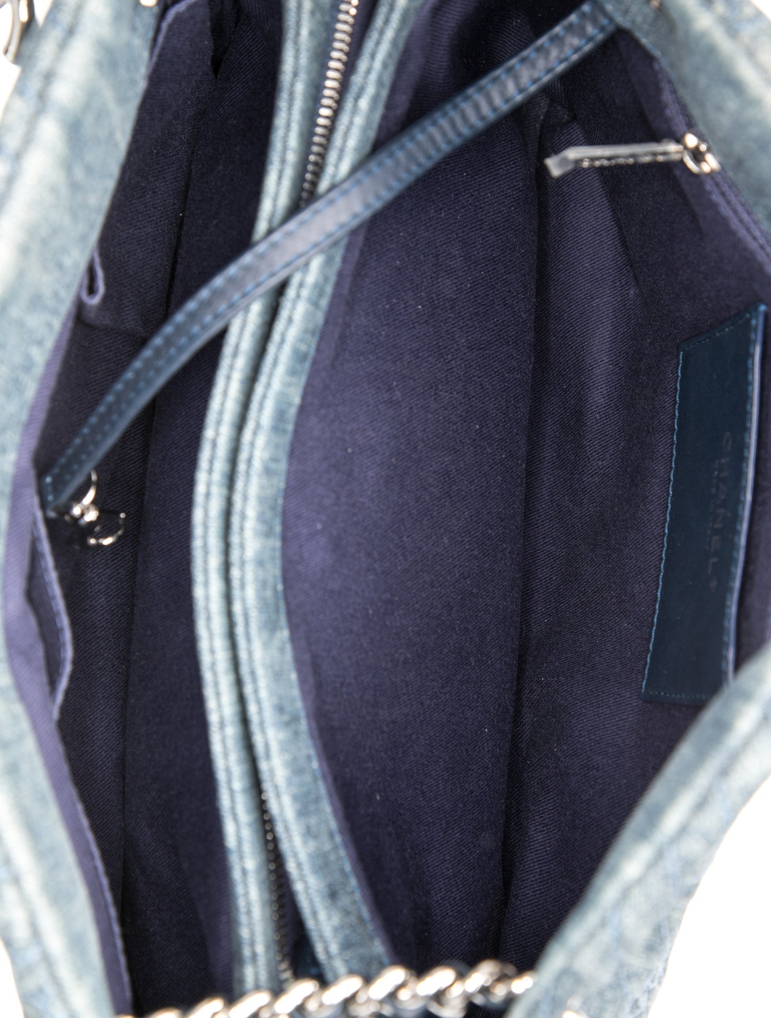 Chanel Denim Camellia Just Mademoiselle Bowler