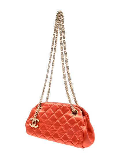 Chanel Quilted Satin Mini Just Mademoiselle Bowling Bag