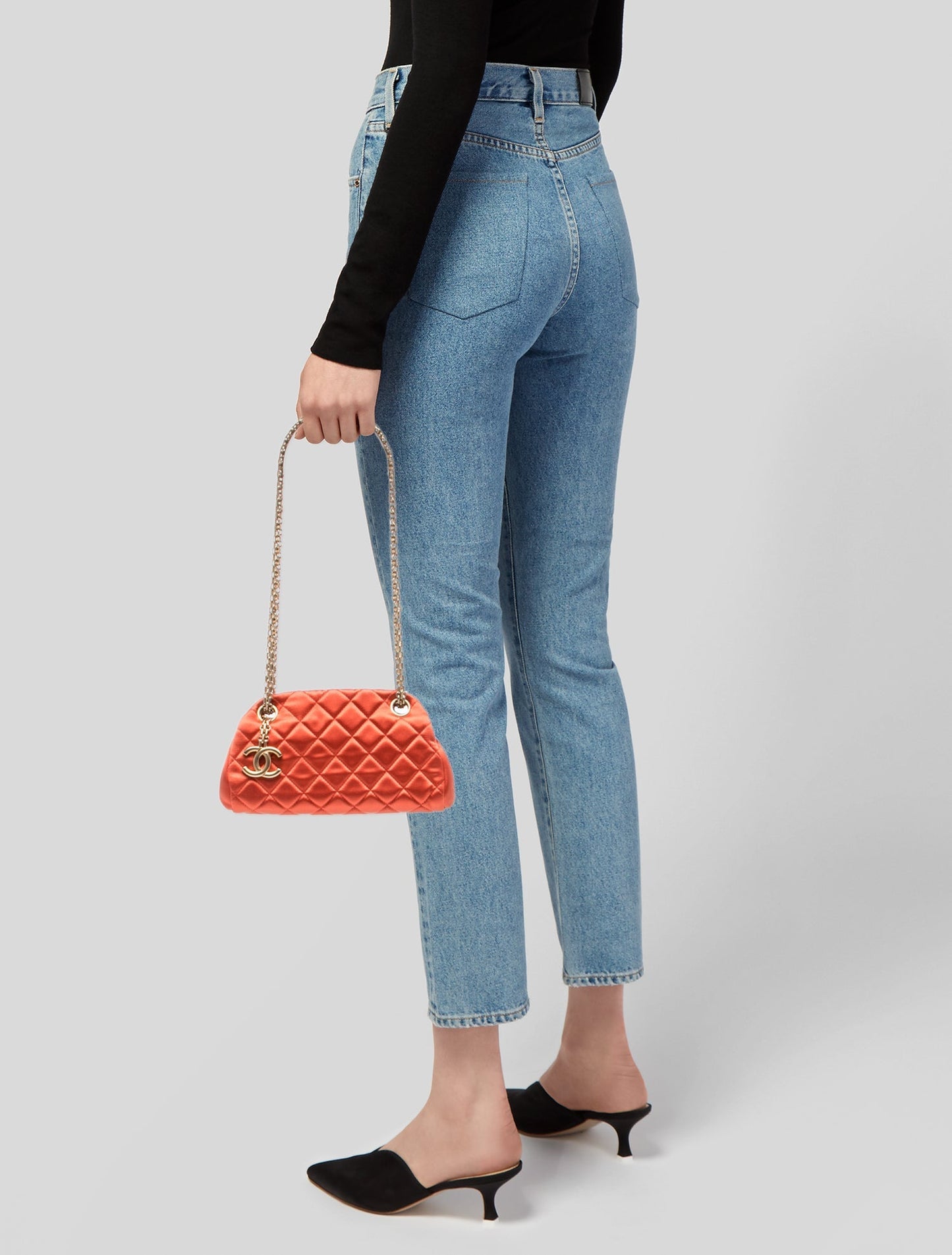 Chanel Quilted Satin Mini Just Mademoiselle Bowling Bag