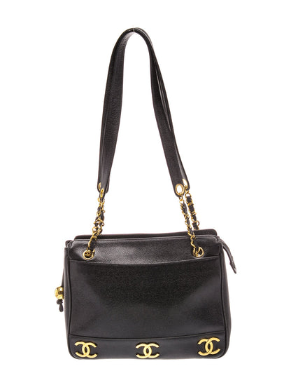 Chanel Caviar Triple CC Shoulder Bag