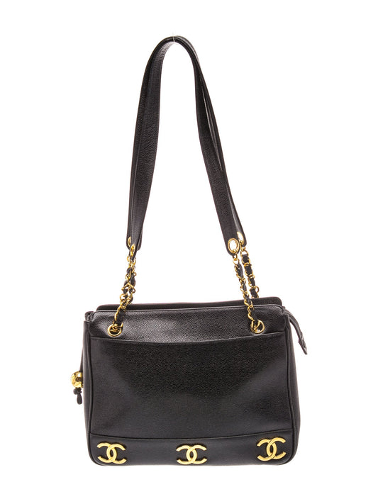 Chanel Caviar Triple CC Shoulder Bag