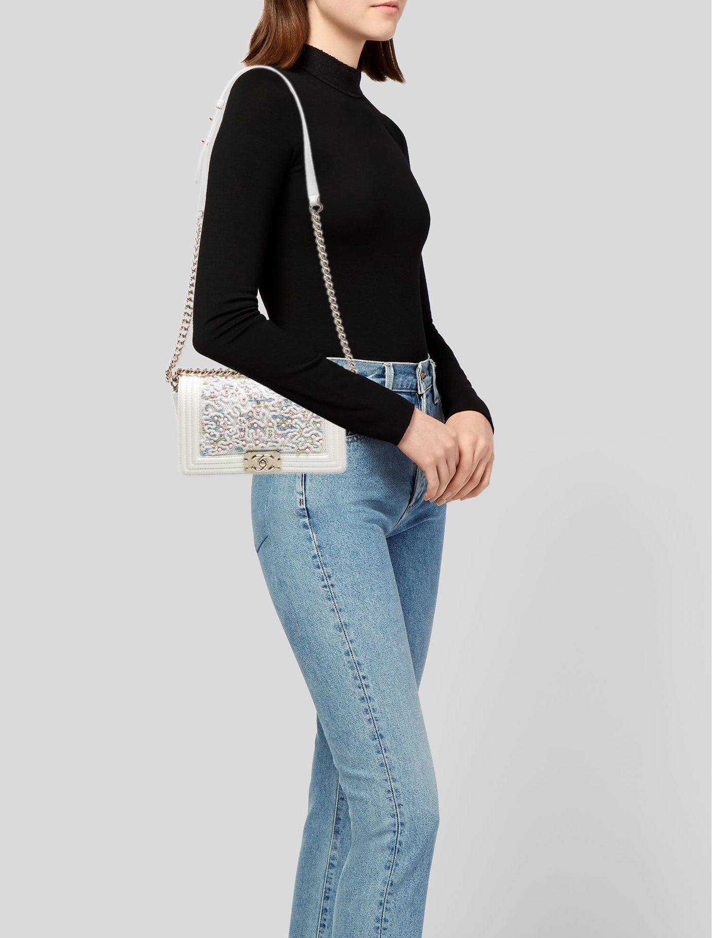 Chanel Medium Beaded Boy Bag